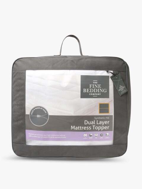 The Fine Bedding Company Dual Layer Mattress Topper in White, Size Double - image 1