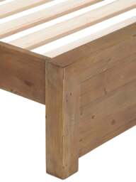 Barker and Stonehouse Charlie Reclaimed Wood Double Bed Frame Low End in Neutral - thumbnail 4