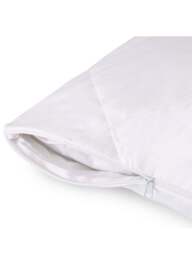 The Fine Bedding Company Deep Fill Cotton Mattress Protector in White, Cotton/Polyester, Size Single - thumbnail 2