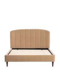 Barker and Stonehouse Reyes Light Fabric Double Bed Frame in Brown - thumbnail 2