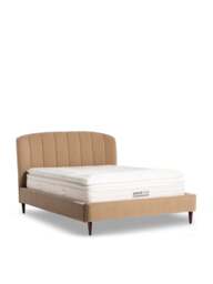 Barker and Stonehouse Reyes Light Fabric Double Bed Frame in Brown - thumbnail 1