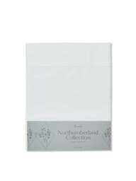 Fenwick at Home Northumberland Flat Sheet in White, Cotton/Linen, Size King