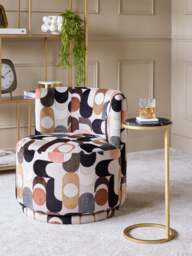 Libra Interiors Iota Accent Table Black Marble Aged Gold Frame in Black Marble Dark Bronze, Wood/Metal - thumbnail 2