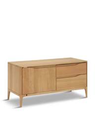 Barker and Stonehouse Romana Oak Wood Tv Unit in Neutral