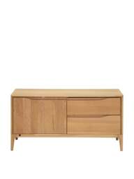 Barker and Stonehouse Romana Oak Wood Tv Unit in Neutral - thumbnail 2