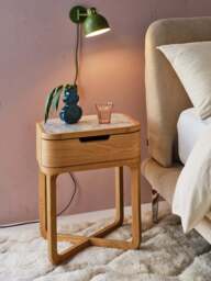 Heal's Anais Oak Bedside Table in Brown - thumbnail 2