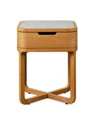 Heal's Anais Oak Bedside Table in Brown - thumbnail 3
