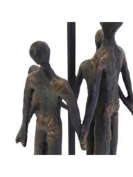 Libra Interiors Family Sculpture Lamp With Shade in Bronze, Size 49x25x25 - thumbnail 3
