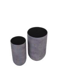 Libra Interiors Volcano Set Of Two Planters in Blue, Size 50x29x29 - thumbnail 2