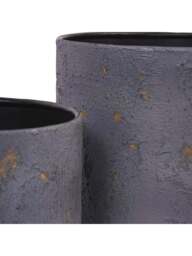 Libra Interiors Volcano Set Of Two Planters in Blue, Size 50x29x29 - thumbnail 3