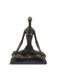Libra Interiors Yoga Pose Sculpture in Bronze, Size 26x21x13 - thumbnail 1