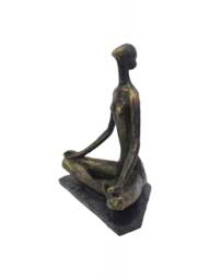 Libra Interiors Yoga Pose Sculpture in Bronze, Size 26x21x13 - thumbnail 2