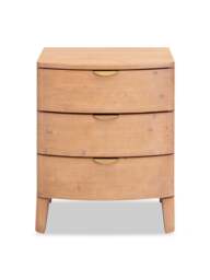 Barker and Stonehouse Halstatt Reclaimed Wood 3 Drawer Wide Bedside Table in Brown