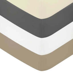 Bedeck of Belfast Fine Linens 400 Thread Count Sateen Fitted Sheet Brown in Truffle, Cotton, Size Single - thumbnail 2