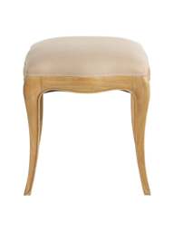 Barker and Stonehouse Cecile Light Wood French Style Upholstered Stool in Neutral - thumbnail 3