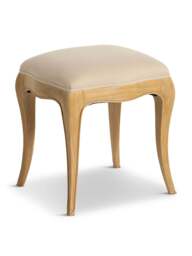 Barker and Stonehouse Cecile Light Wood French Style Upholstered Stool in Neutral - thumbnail 1