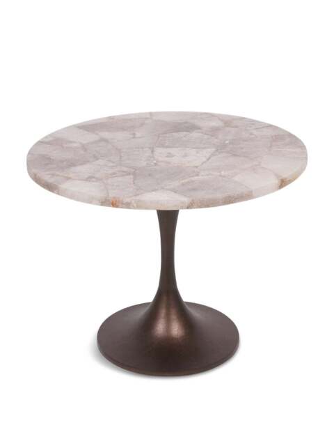 Libra Interiors Bosworth Smokey Quartz Side Table 60Cm in Grey, Size 47x60x60 - image 1