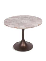 Libra Interiors Bosworth Smokey Quartz Side Table 60Cm in Grey, Size 47x60x60 - thumbnail 1