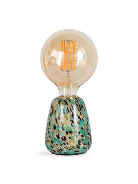 Heal's Confetti Table Lamp Turquoise Small in Blue, Glass, Size 12x10x10 - image 1