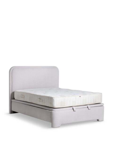 Barker and Stonehouse Tilbury Fabric Ottoman Bed Frame in Grey, Size Super King - image 1