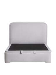 Barker and Stonehouse Tilbury Fabric Ottoman Bed Frame in Grey, Size Super King - thumbnail 4