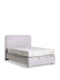 Barker and Stonehouse Tilbury Fabric Ottoman Bed Frame in Grey, Size Super King - thumbnail 1