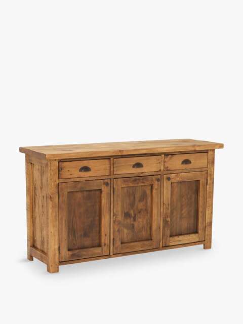 Barker and Stonehouse Covington Reclaimed Wood 3 Door Rustic Sideboard ...
