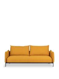 Heal's Otto Sofa Bed Boucle in Ochre, Metal - thumbnail 1
