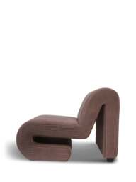 Libra Interiors Ellis Chair Mid Corduroy in Brown, Wood/Metal