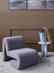 Libra Interiors Ellis Chair Mid Corduroy in Brown, Wood/Metal - thumbnail 2
