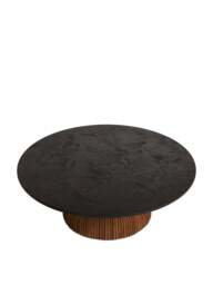 Barker and Stonehouse Trinidad Reclaimed Teak Wood Large Round Coffee Table in Brown - thumbnail 5