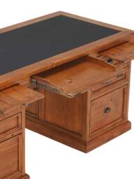 Barker and Stonehouse Villiers Reclaimed Wood Double Pedestal Desk in Reclaimed Pine - thumbnail 3