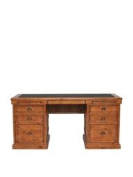 Barker and Stonehouse Villiers Reclaimed Wood Double Pedestal Desk in Reclaimed Pine - thumbnail 2