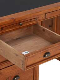 Barker and Stonehouse Villiers Reclaimed Wood Double Pedestal Desk in Reclaimed Pine - thumbnail 5