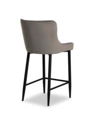 Barker and Stonehouse Rivington Velvet Quilted Counter Stool in Grey - thumbnail 3