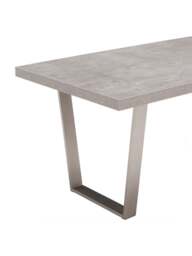 Barker and Stonehouse Halmstad Concrete Effect Dining Table, Seats 4-6 in Grey, Size 200cm - thumbnail 4