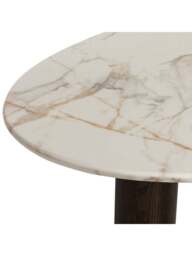 Barker and Stonehouse Nord Marble Effect Dining Table in White - thumbnail 4