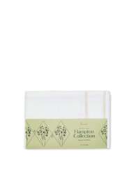 Fenwick at Home Hampton Oxford Pillowcase White in White/Beige, Cotton/Linen, Size Standard