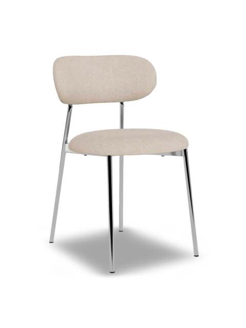 Barker and Stonehouse Tansley Fabric Dining Chair in Neutral - image 1