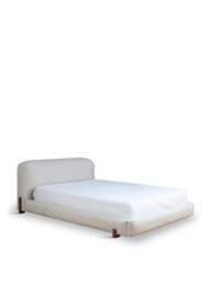 Heal's Nuvola King Bed Chunky Bouclé Ecru in Cream, Size 168x243x87