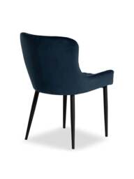Barker and Stonehouse Rivington Velvet Dining Chair in Blue - thumbnail 3