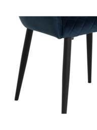 Barker and Stonehouse Rivington Velvet Dining Chair in Blue - thumbnail 4
