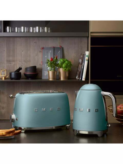 Smeg Klf03 Kettle And Tsf01 Toaster Matte Emerald Green Bundle