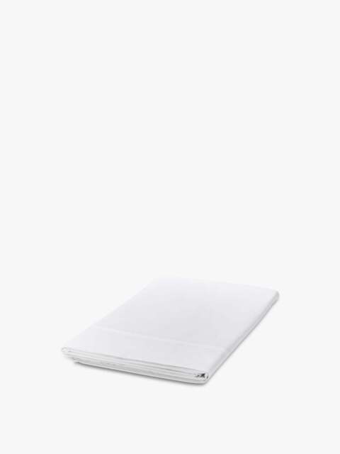 Bedeck of Belfast Fine Linens 300 Thread Count Flat Sheet in White, Cotton, Size Double - image 1