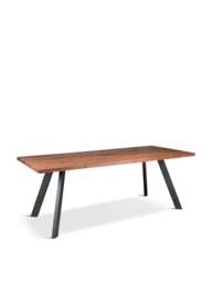 Heal's Madrid Table Walnut Straight Edge in Brown, Size 200x100x76