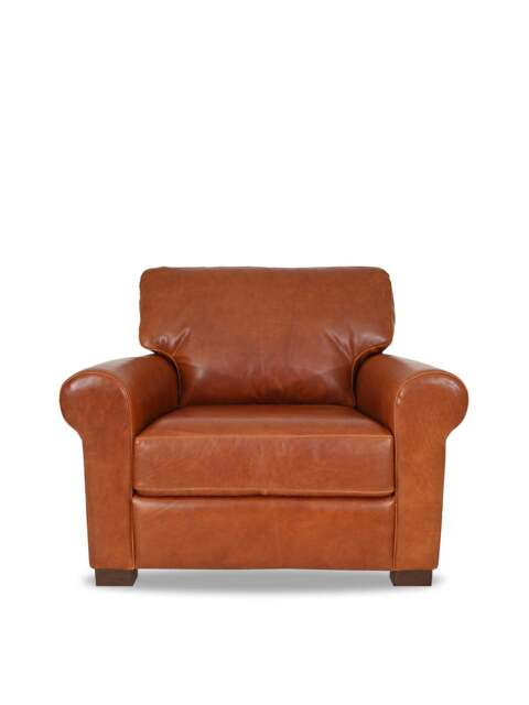 Barker and Stonehouse Rendola Armchair in Brown, Leather