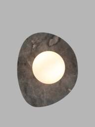 Heal's Element Marble Wall Light Ip44 in Grey, Organic, Size 24x20x14 - thumbnail 2