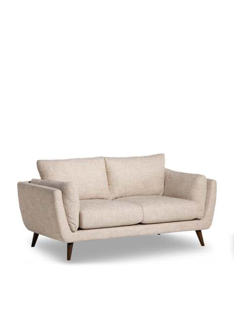 Barker and Stonehouse Malmo Neutral Fabric 2 Seater Sofa in White - image 1