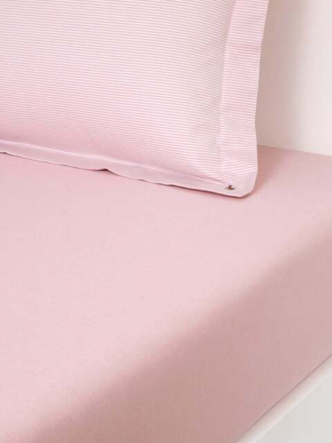 Ralph Lauren Home Oxford Fitted Sheet Pink in Rosette, Cotton, Size Single - image 1