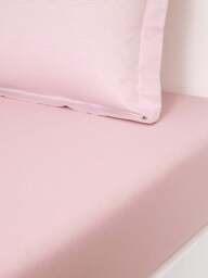 Ralph Lauren Home Oxford Fitted Sheet Pink in Rosette, Cotton, Size Single